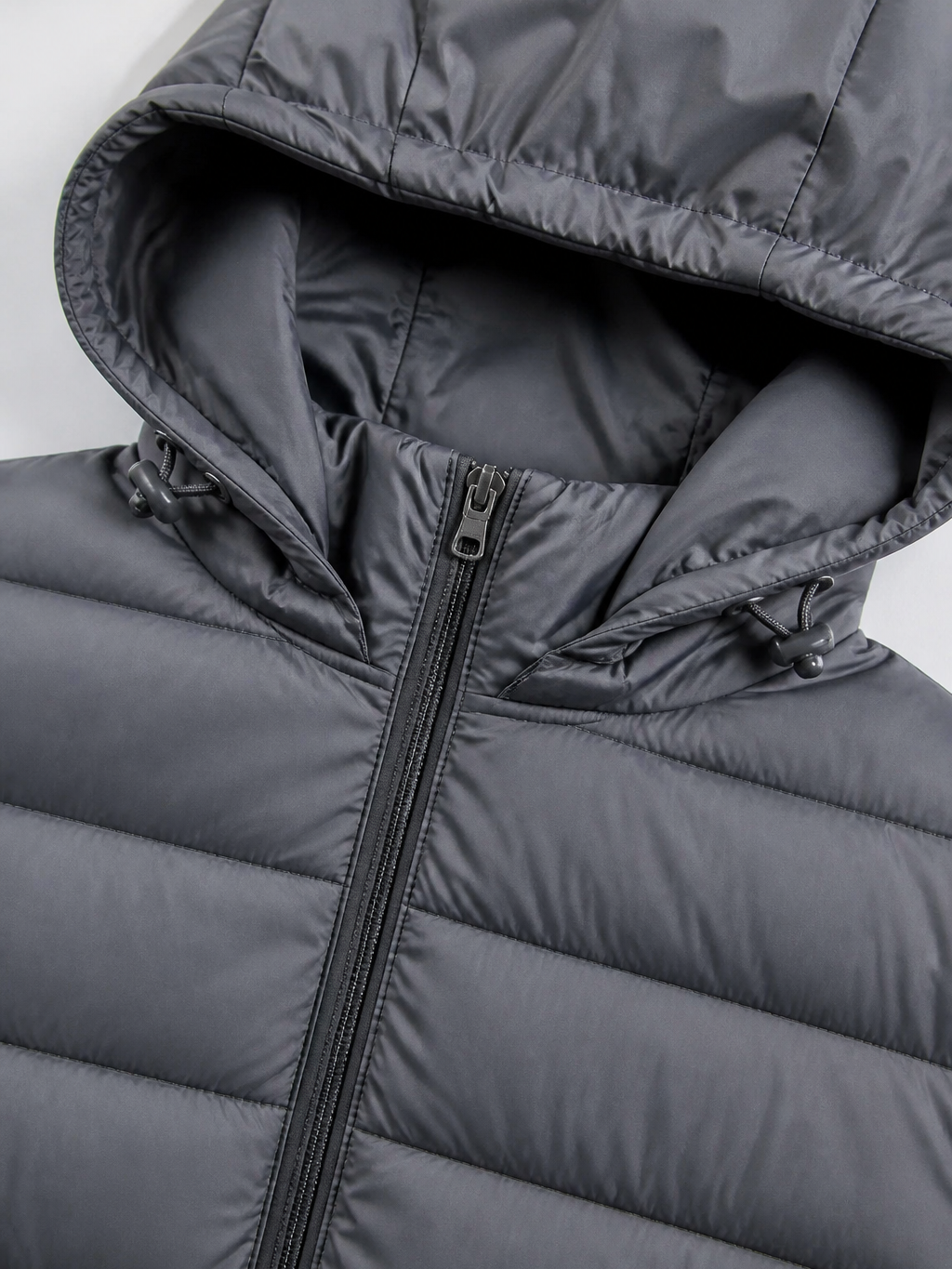 The Athletics Society | Mens Black Lightweight Hooded Quilted Puffer Jacket