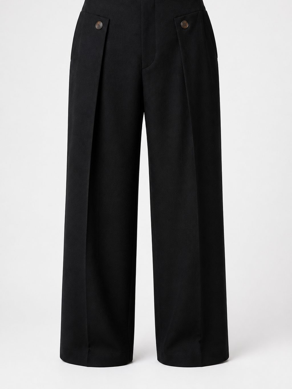 The Athletics Society | Mens Black Wide Leg Pleated Pants