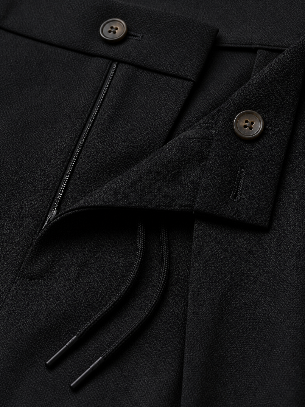 The Athletics Society | Mens Black Wide Leg Pleated Pants