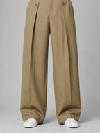 The Athletics Society | Mens Black Wide Leg Pleated Pants