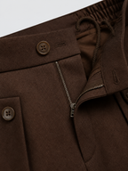 The Athletics Society | Mens Black Wide Leg Pleated Pants
