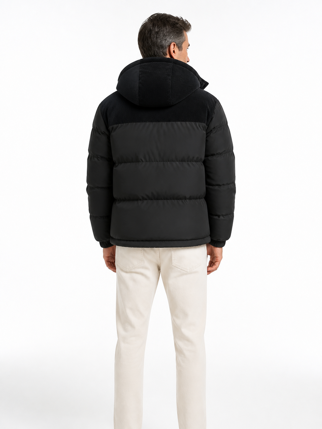 The Athletics Society | Men's Blue Thickened Hooded Winter Puffer Jacket