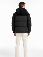 The Athletics Society | Men's Blue Thickened Hooded Winter Puffer Jacket