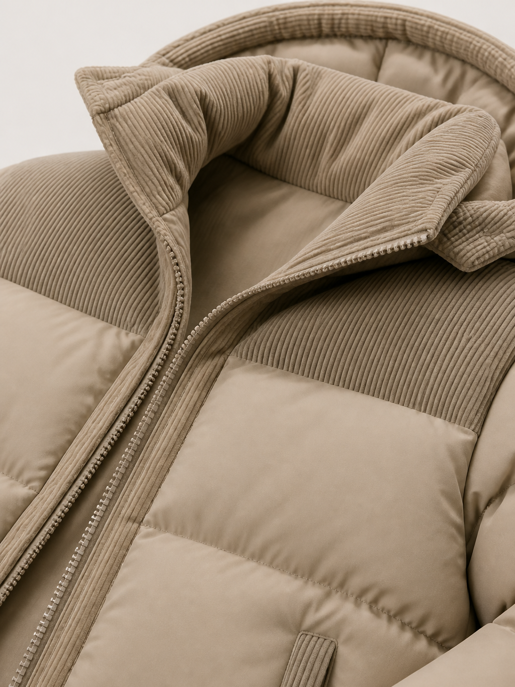 The Athletics Society | Men's Blue Thickened Hooded Winter Puffer Jacket