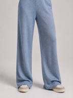 The Athletics Society | Polished Gray Polo Sweater And Wide Leg Pants Set