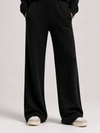 The Athletics Society | Polished Gray Polo Sweater And Wide Leg Pants Set