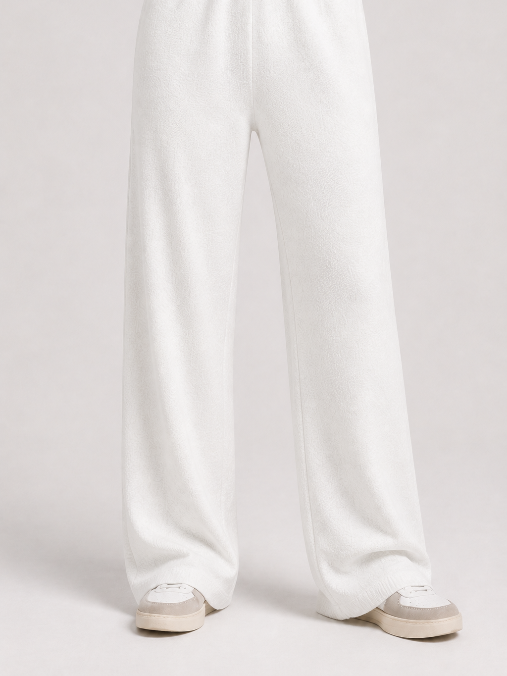 The Athletics Society | Polished Gray Polo Sweater And Wide Leg Pants Set