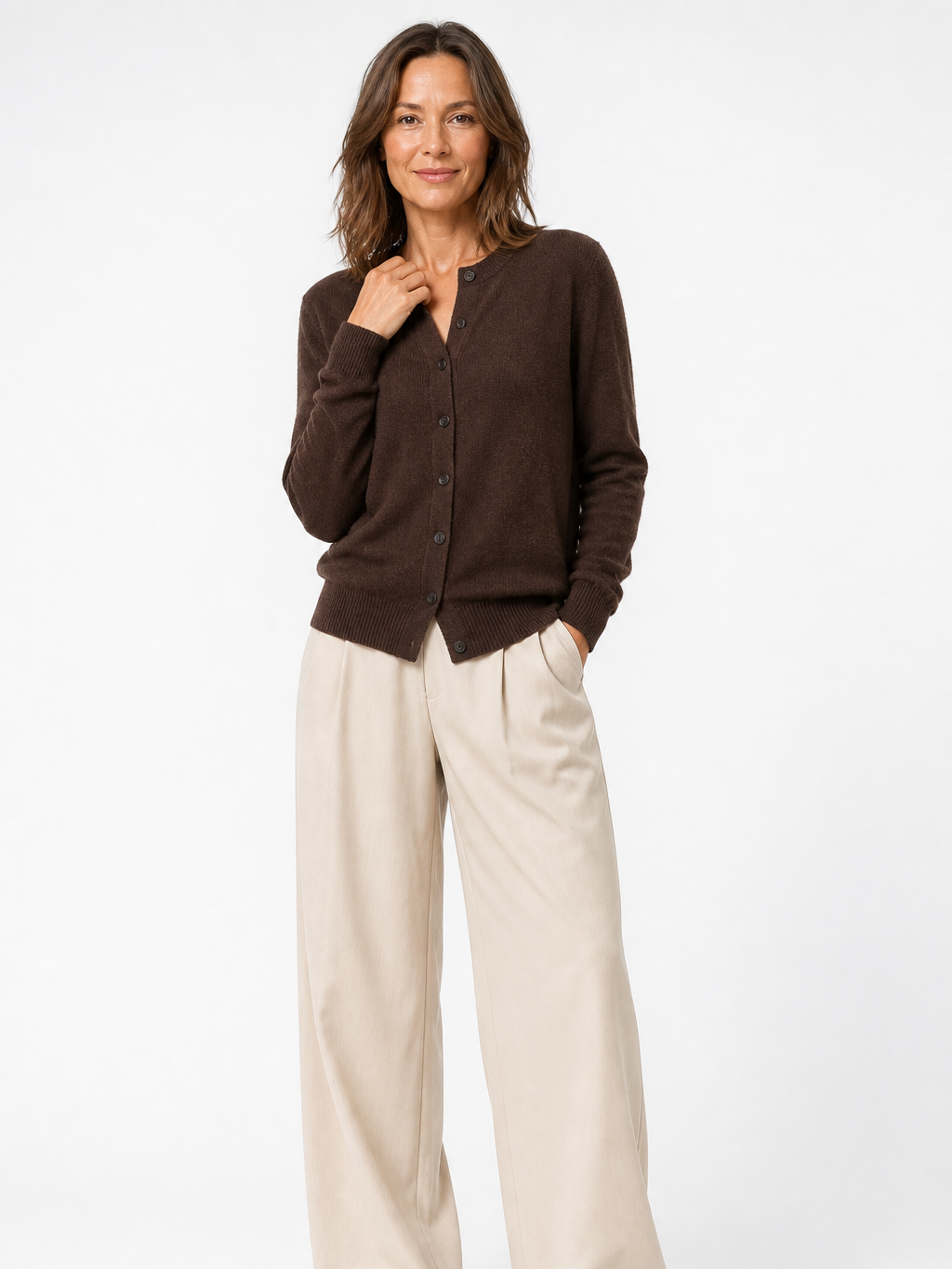 The Athletics Society | Soft Button Front Cashmere Cardigan