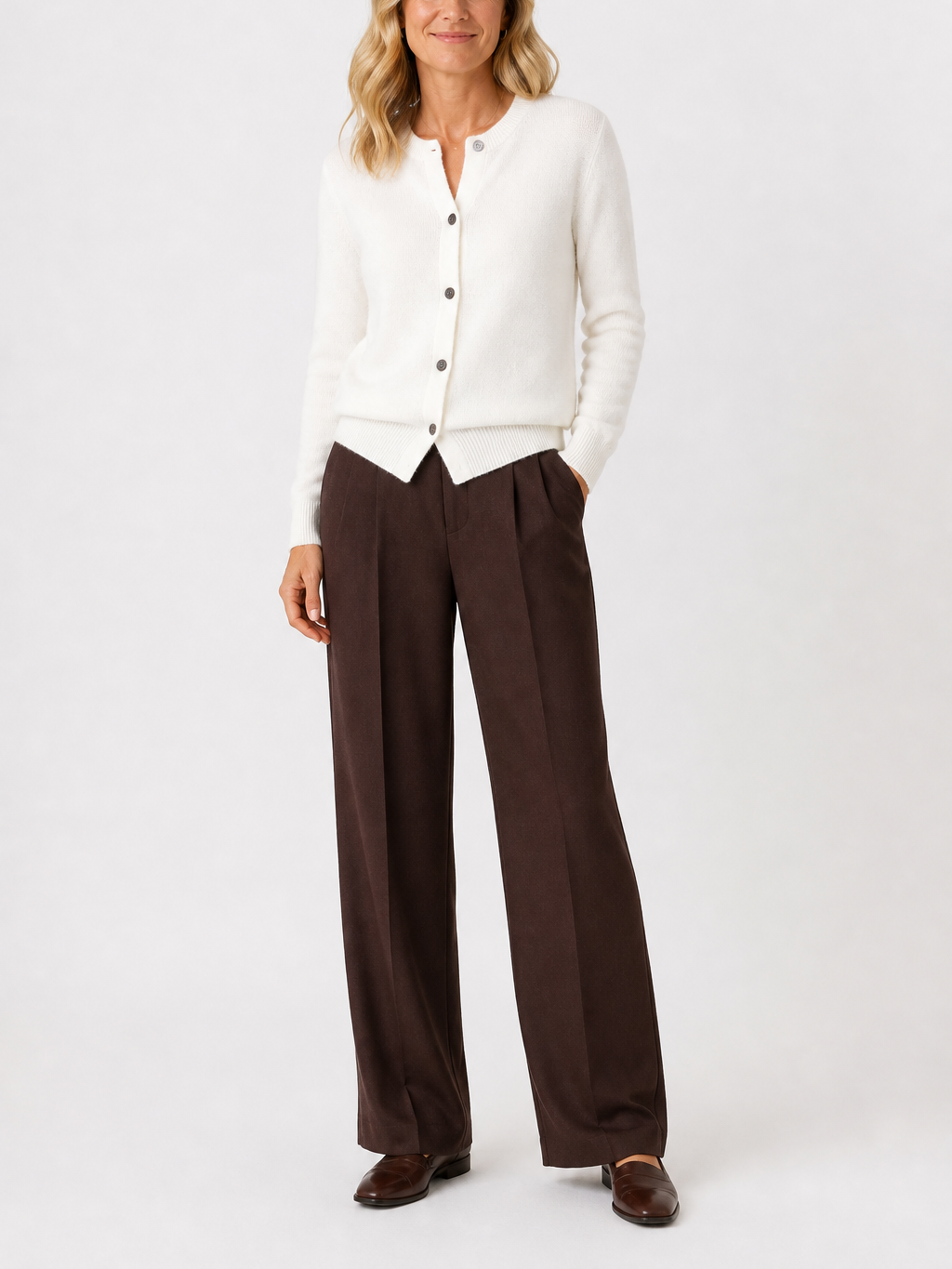 The Athletics Society | Soft Button Front Cashmere Cardigan