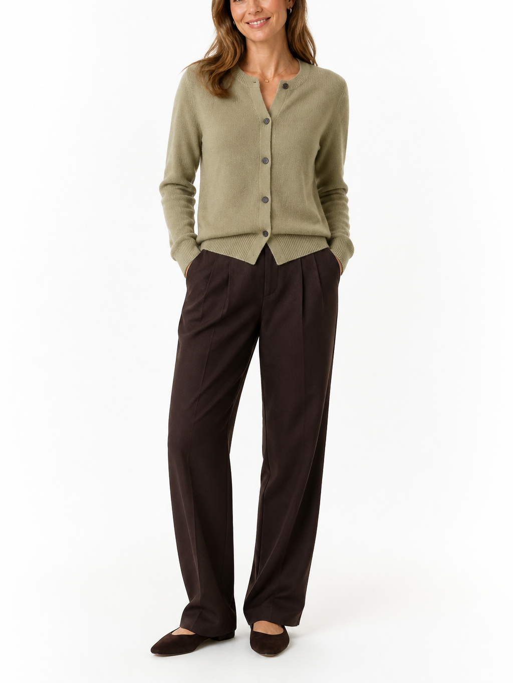 The Athletics Society | Soft Button Front Cashmere Cardigan