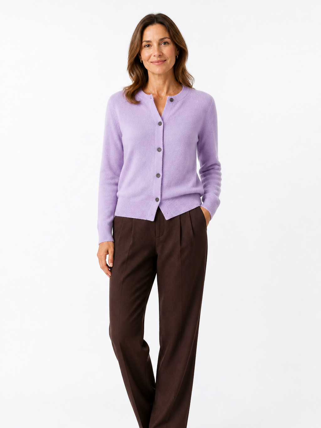 The Athletics Society | Soft Button Front Cashmere Cardigan