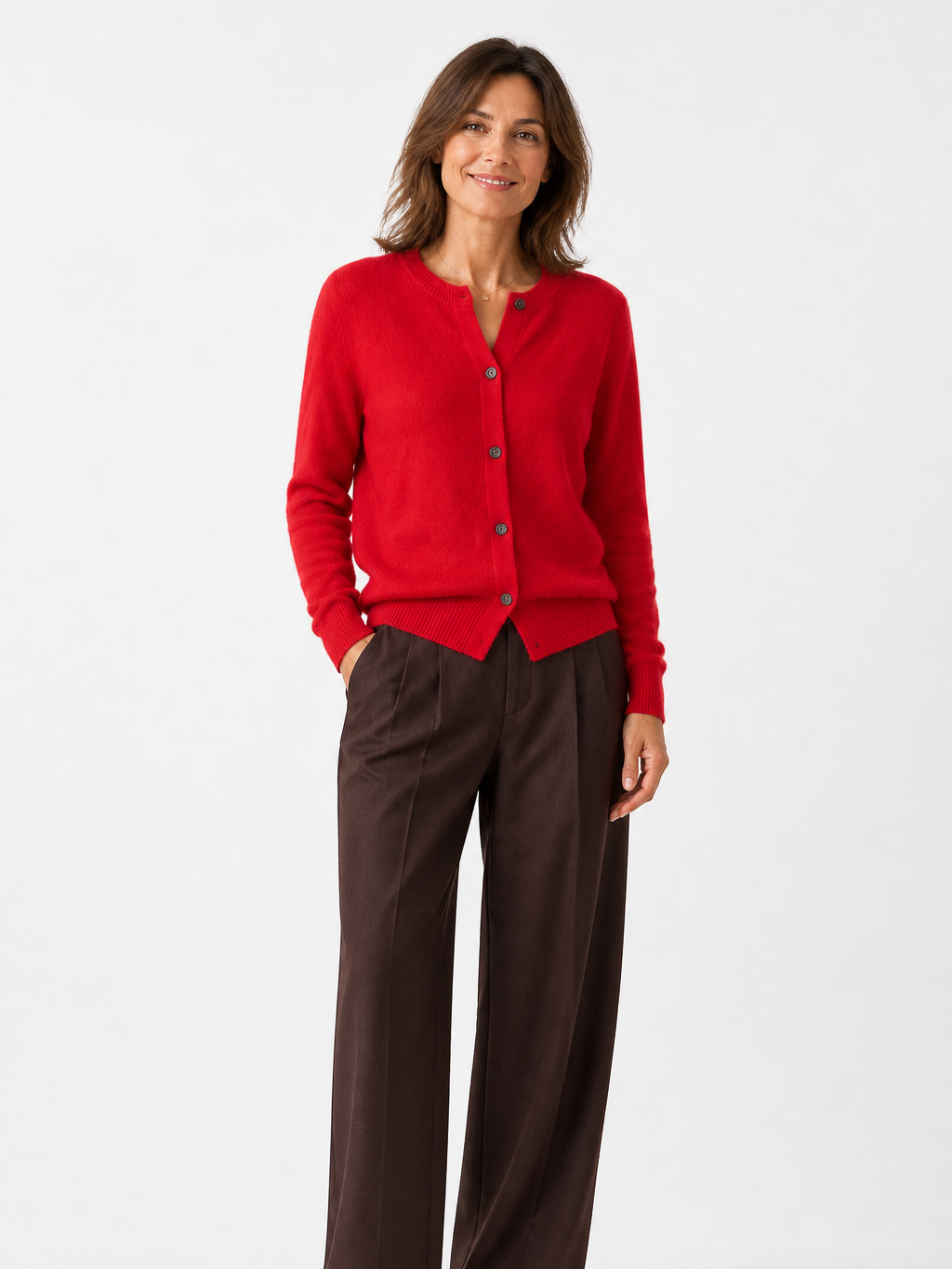 The Athletics Society | Soft Button Front Cashmere Cardigan