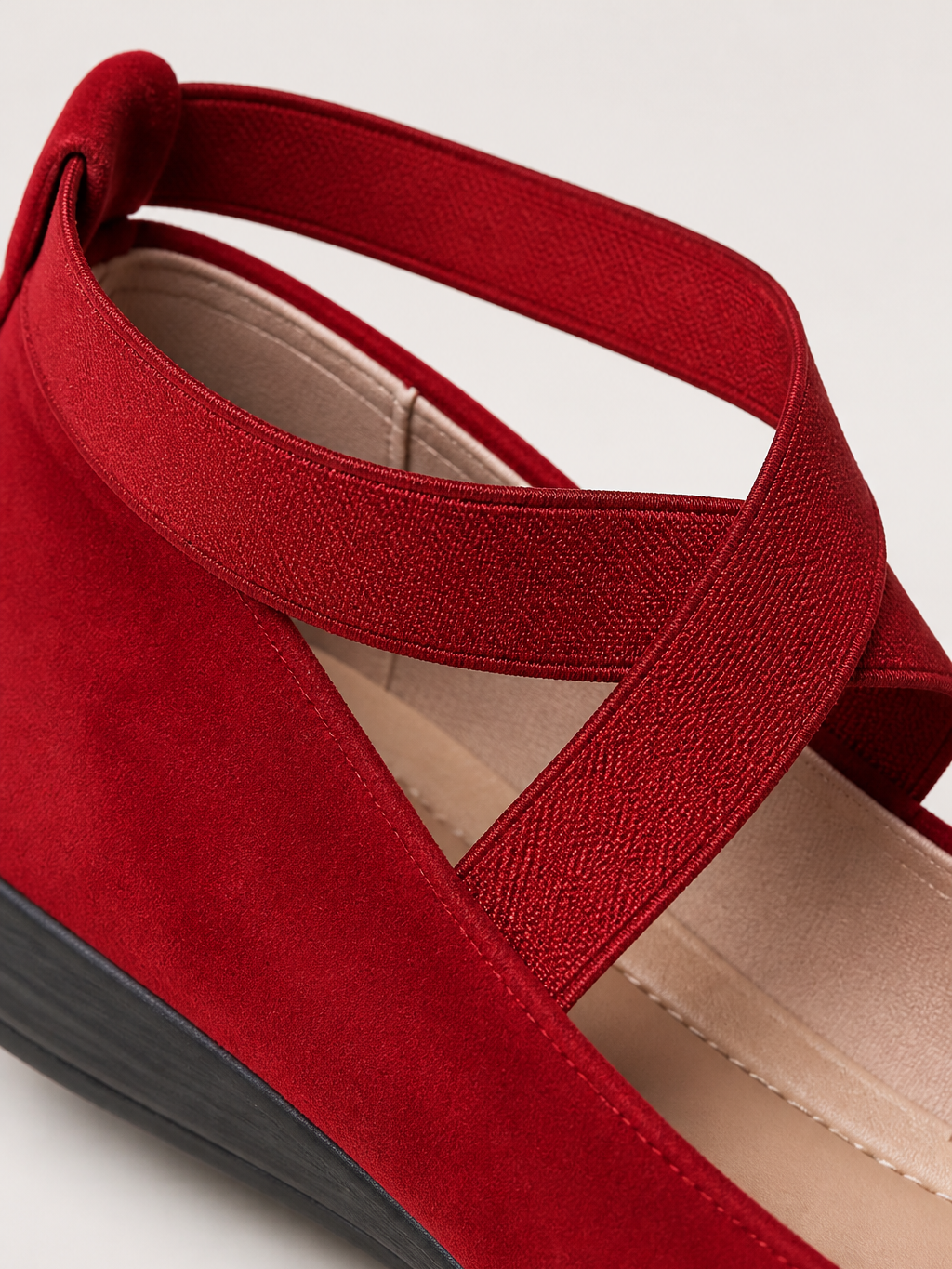 The Athletics Society | Women's Crossover Strap Wedge Ballerinas