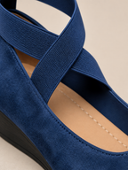 The Athletics Society | Women's Crossover Strap Wedge Ballerinas