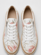 The Athletics Society | Women's Floral Embroidered Sneakers