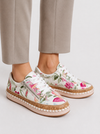 The Athletics Society | Women's Floral Embroidered Sneakers