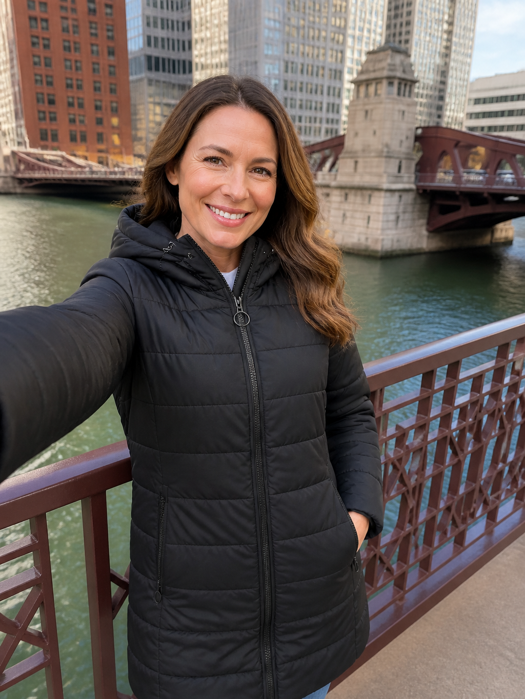The Athletics Society | Women Light Green Longline Quilted Puffer Hooded Coat
