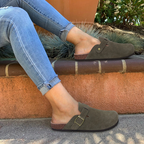 The Athletics Society | Women's Orthopedic Suede Slippers - 6
