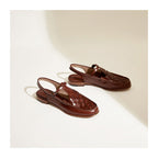 The Athletics Society | Women's Leather Slingback Sandals - 2