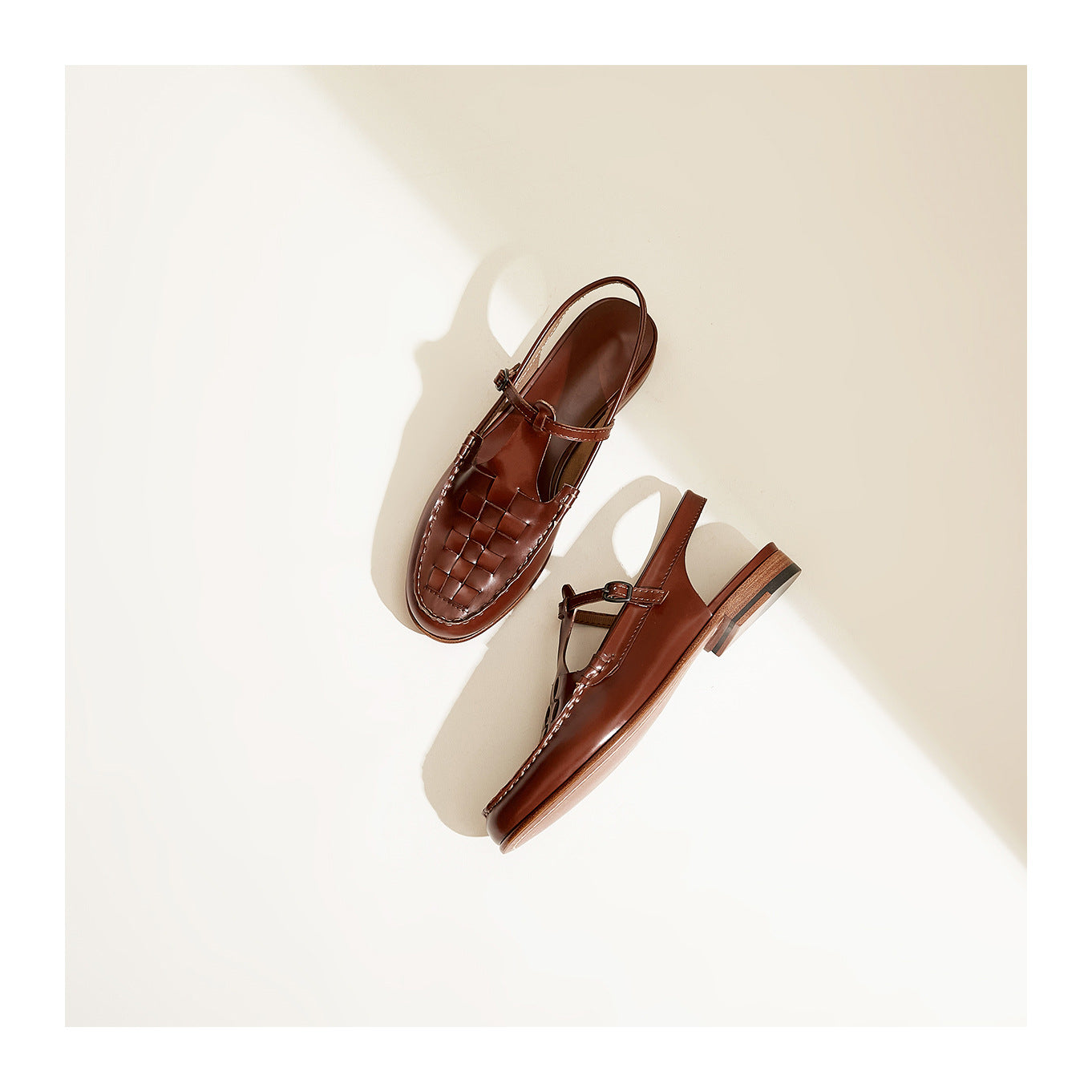 The Athletics Society | Women's Leather Slingback Sandals - 3