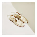 The Athletics Society | Women's Leather Slingback Sandals - 6