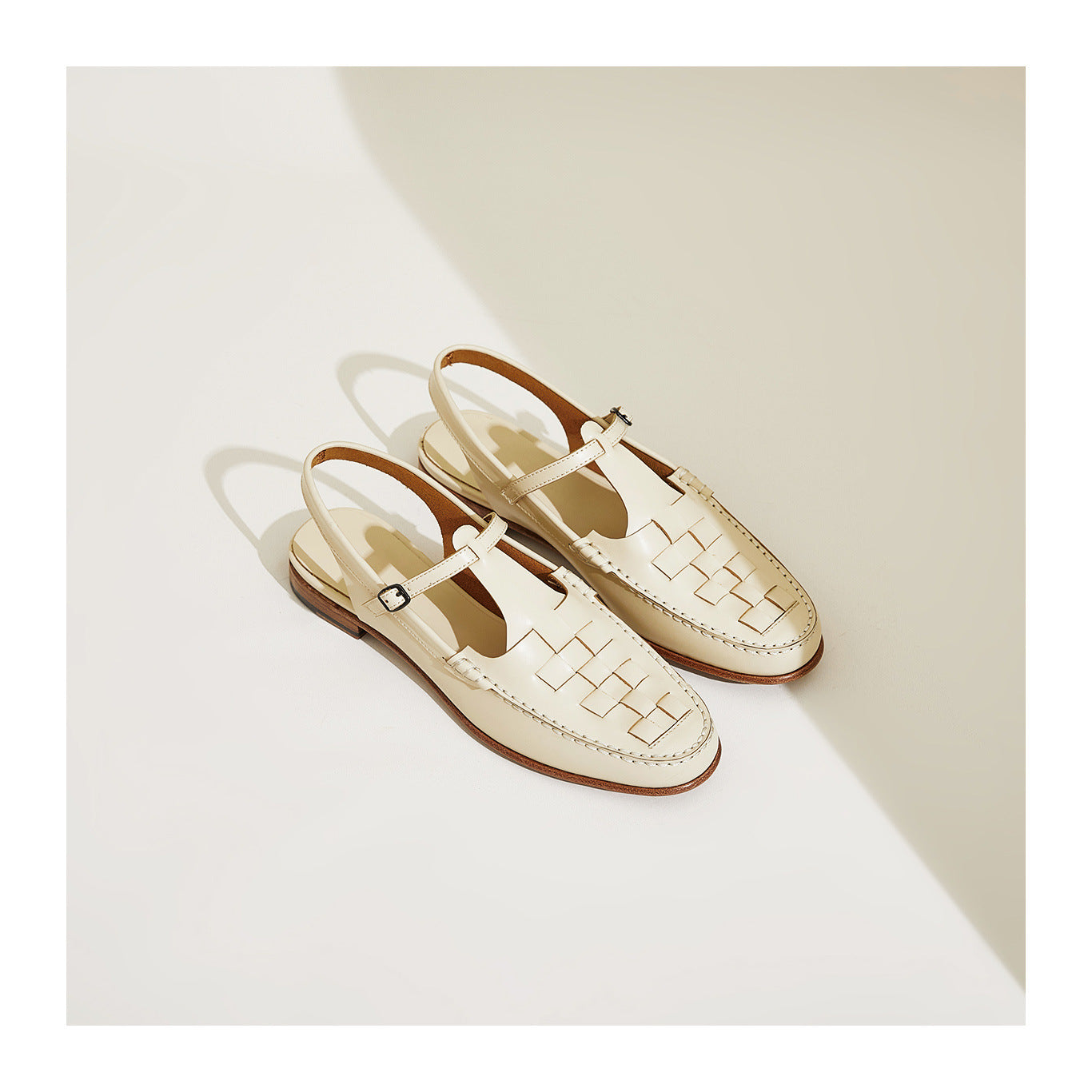 The Athletics Society | Women's Leather Slingback Sandals - 6