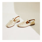 The Athletics Society | Women's Leather Slingback Sandals - 7