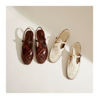 The Athletics Society | Women's Leather Slingback Sandals - 10