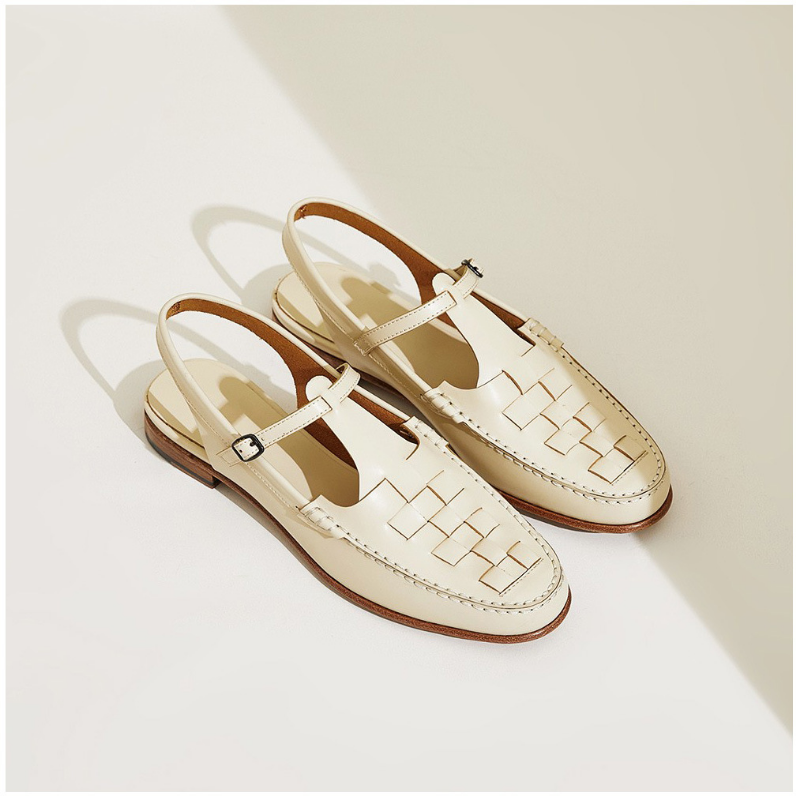 The Athletics Society | Women's Leather Slingback Sandals - 13