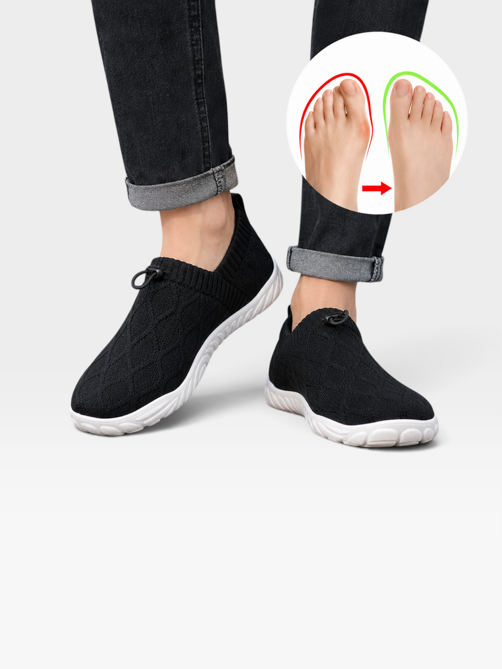 The Athletics Society | Women's Lightweight Knit Slip-On Sneakers